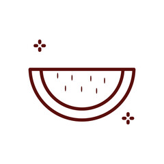 Watermelon line outline icon fruit concept vector image