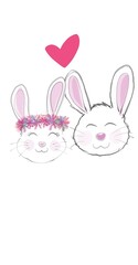 bunny with heart Easter 