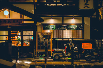 山形 銀山温泉の夜 雪景色  -Winter snow in Yamagata Ginzan hot spring  -