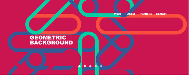 Trendy color overlapping lines abstract background. Vector Illustration For Wallpaper, Banner, Background, Card, Book Illustration, landing page