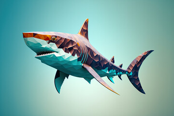 Shark, Polygonal graphics, Generative AI