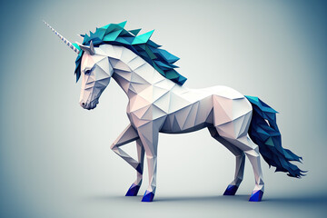 Unicorn, Polygonal graphics, Generative AI