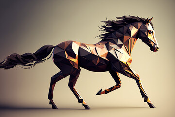 Horse, Polygonal graphics, Generative AI