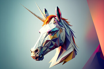 Unicorn, Polygonal graphics, Generative AI