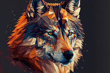 Wolf, Polygonal graphics, Generative AI