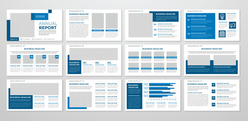 multipurpose presentation template design with clean style and modern layout use for business annual report