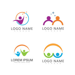 Adoption and community care Logo template vector