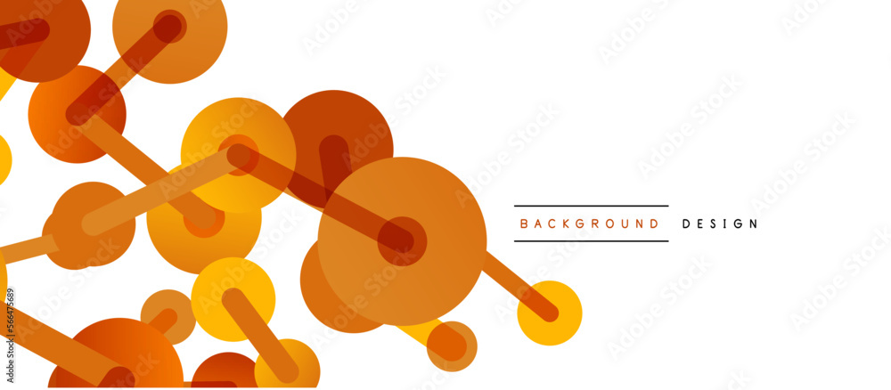 Poster Network concept abstract background. Dots connection. Big data idea. Business template for wallpaper, banner, background or landing