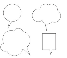 set of speech bubbles