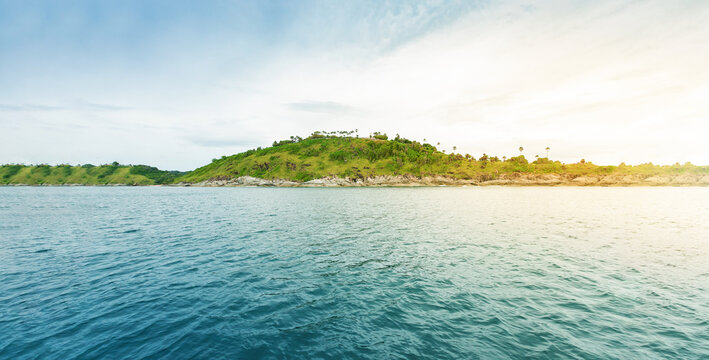 Tropical Island in the ocean. Travel Destination of Thailand ocean.