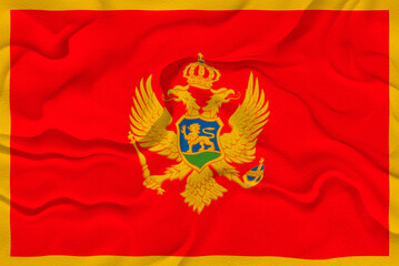 National flag  of Montenegro. Background flag  of Montenegro