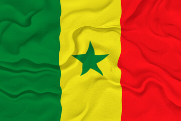 National flag of  Senegal Background  with flag of Senegal