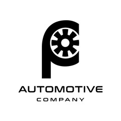 F letter tire vector logo template. This design use car symbol. Suitable for automotive.