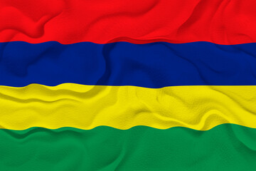 National flag of Mauritius. Background  with flag of Mauritius.