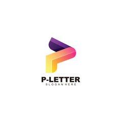 Fototapeta letter p design logo illustration design icon obraz