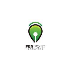 pen point or pin logo symbol design colorful