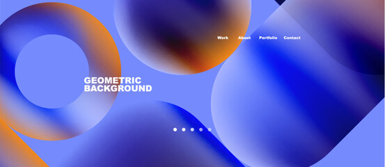 Round shapes and circles with liquid gradients