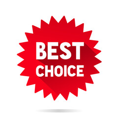 Best choice sticker icon. Design for marketing, business and advertising. Flat vector icon.
