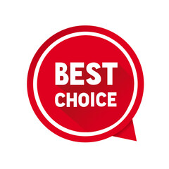 Best price label badge icon design. Best choice with ribbon. Best choice sign. Vector illustration.
