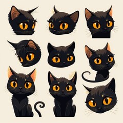 Bombay Cat Collection Of Emotions