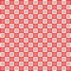 Style Chess Board Vector Patterns in Red and White Maple Leaf.