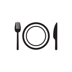 plate spoon icon , dinner icon