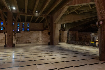The main hall of Church Of Annunciation - built in 1969 on the spot where the Annunciation is...