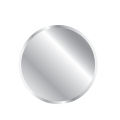 Silver metal round png