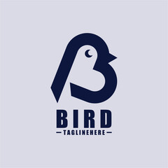 Bird B Logo - Vector logo template © Sunar