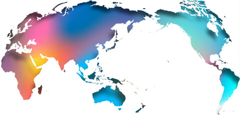 世界　地図　立体　背景