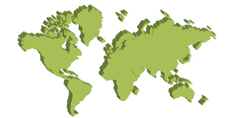 世界　地図　立体　背景