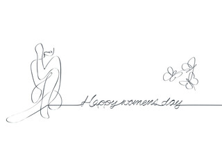 Minimalist women's day cover and poster artwork