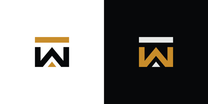 Modern and unique TW logo design