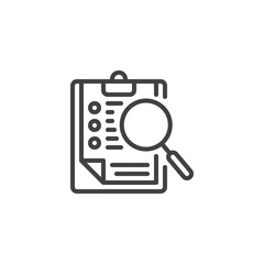 Search document line icon