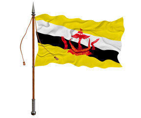 National flag of Brunei. Background  with flag  of Brunei