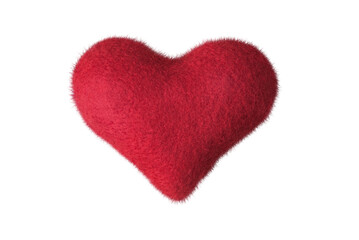 Red fabric Valentine's heart. Valentine’s day design element