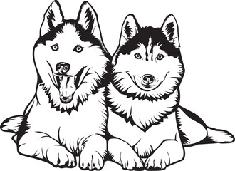 a pair of dogs in love, pure dog love.