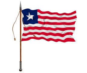 National flag of Liberia. Background  with flag of Liberia.