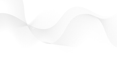 Abstract white paper wave background and abstract gradiant and white wave curve lines banner background design. Vector illustration. Modern template abstract design flowing particles wave. 