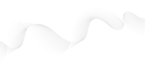 Abstract white paper wave background and abstract gradiant and white wave curve lines banner background design. Vector illustration. Modern template abstract design flowing particles wave. 
