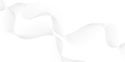 Abstract white paper wave background and abstract gradiant and white wave curve lines banner background design. Vector illustration. Modern template abstract design flowing particles wave. 