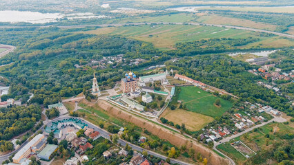 Ryazan, Russia. Ryazan Kremlin - The oldest part of the city of Ryazan, Aerial View