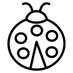 ladybug outline icon