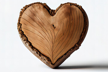 Exceptional Heart shape on wood