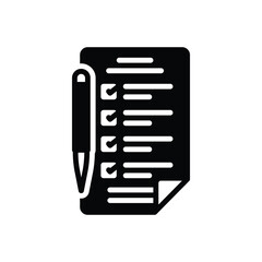 Black solid icon for filled