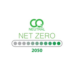 Fototapeta premium net zero sign on white background 