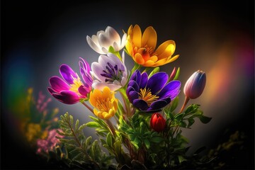 Colorful Flowers - AI Generated