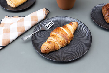 croissant on a plate 