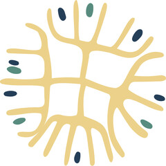 Abstract tree top view illustration.