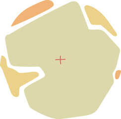 Abstract tree top view illustration.